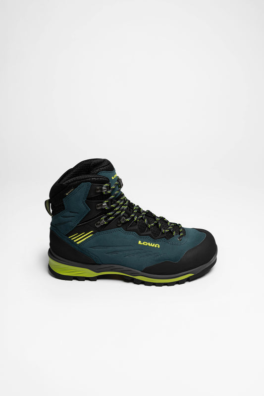 Seitenansicht Cadin II GTX Mid Herren (Stahlblau/Limone)