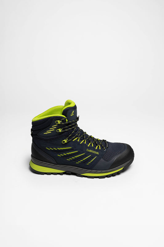 Seitenansicht Trek Evo GTX Mid Herren (Navy/Limone)