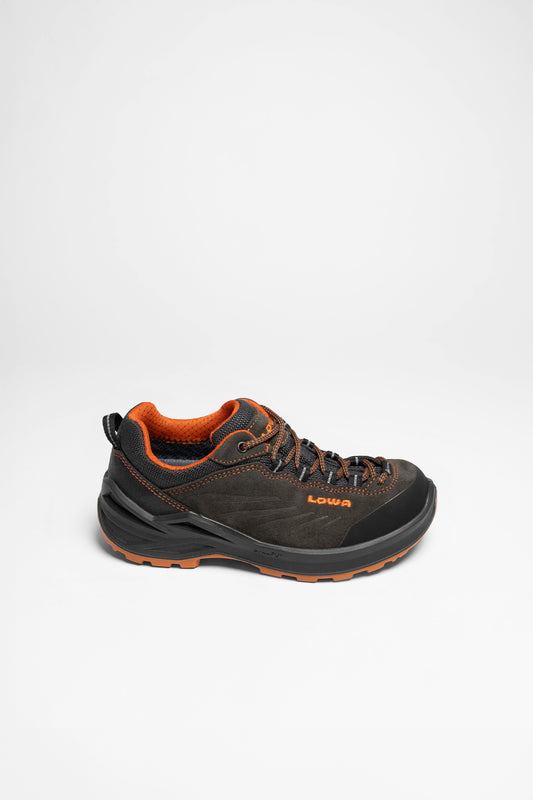Seitenansicht Delago GTX Lo Junior Kinder (Anthrazit/Orange)