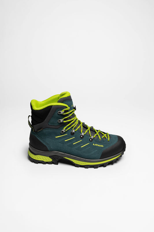 Seitenansicht Randir GTX Mid Herren (Blau/Limone)