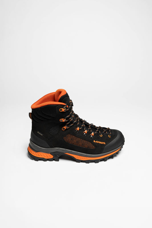 Seitenansicht Corvara GTX Mid Herren (Schwarz/Orange)