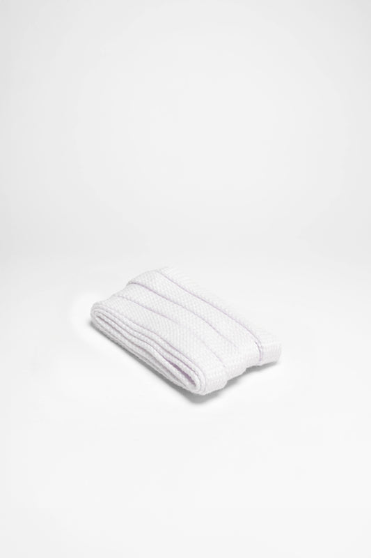 Seitenansicht Schuhband flach (Weiß)