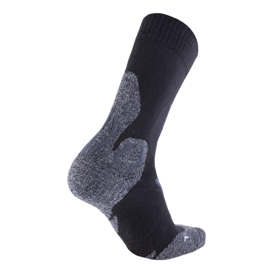 Seitenansicht Trekking Cool Merino Man Black Grey Melange Herren Wandersocken