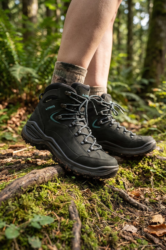 Seitenansicht Renegade EVO GTX Mid Ws Dames (Asfalt/Turquoise)