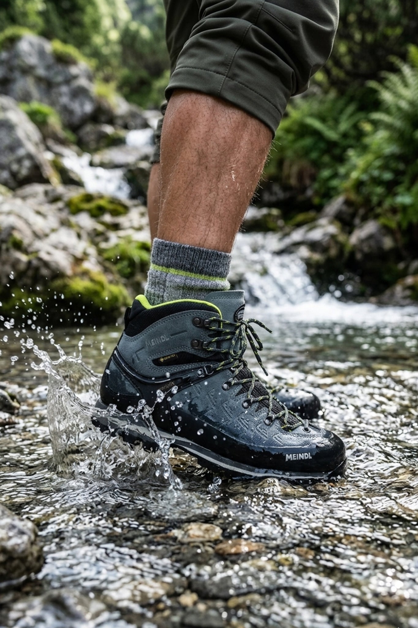 Meindl Litepeak 3.0 GTX Heren (Donkergroen/Lemon) | Wanderschuhe.net